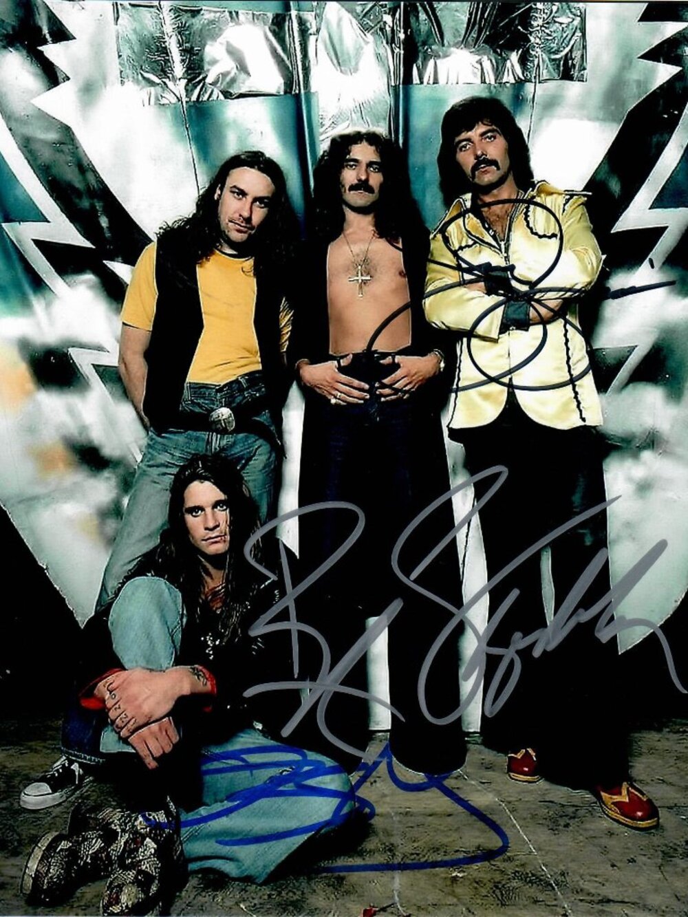Black Sabbath Tony Iommi Ozzy Osbourne Geezer Butler Signed 8X10 Photo